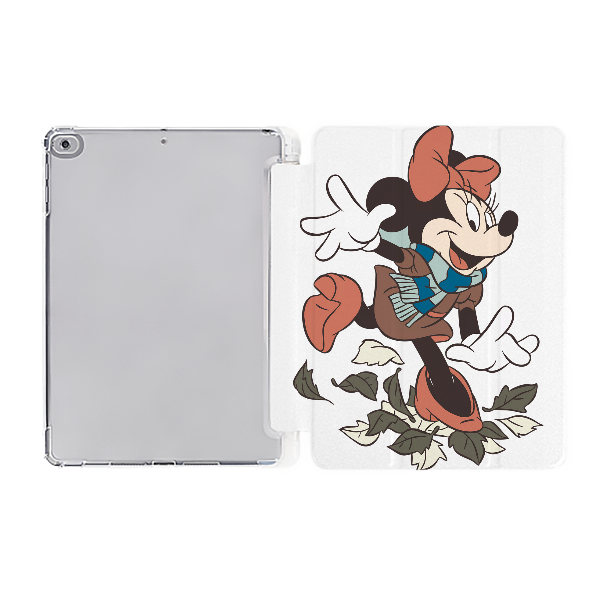 （画像用） ミッキーマウス Mickey Mouse IPad ケース ペン収納付き 三つ折りスタンド PUレザー×シリコン 対応機種9.5/10.5/10.9インチ